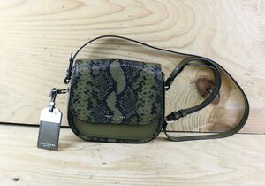 Marc Jacobs Bag Womens Leather Rider Embossed Green Snakeskin Crossbody Shoulder